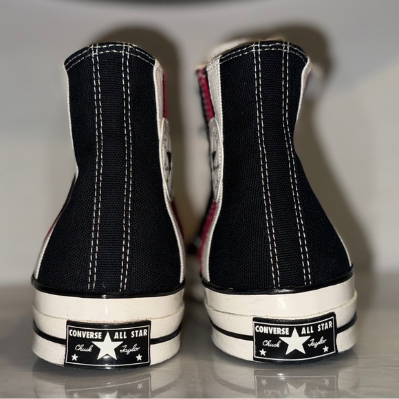 Converse Chuck Taylor All Star 70 High Top Shoes Red & White Stripe - Men’s 11.5 - Picture 11 of 14